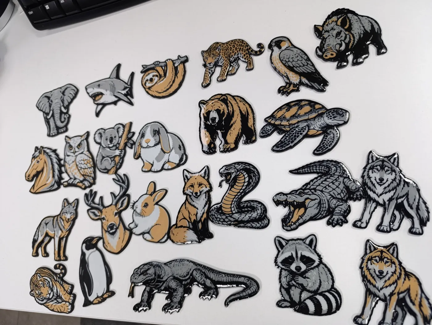 Colección de imanes de animales fabricados y terminados por DAFERZ